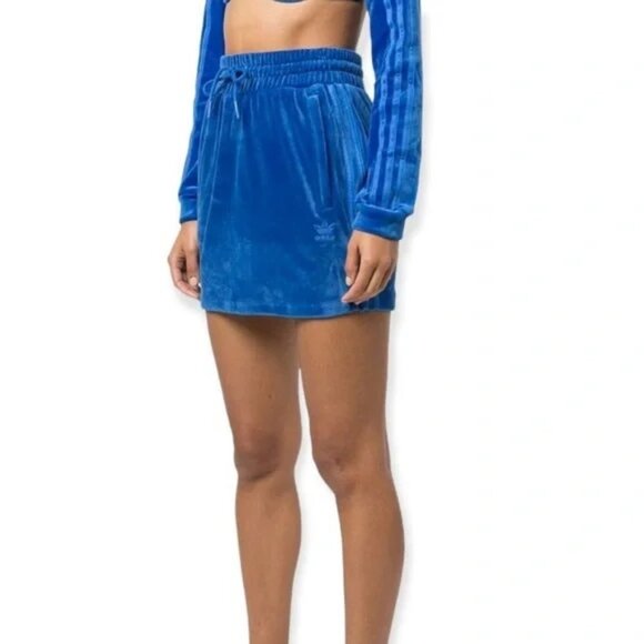 NWT ADIDAS X JEREMY SCOTT VELOUR SKIRT, SMALL - Picture 2 of 9